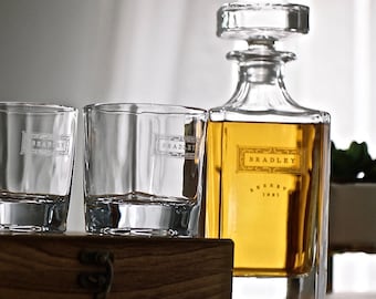 Father's Day Gift, Gifts for Dad – Personalized Whiskey Decanter – Gifts for Him