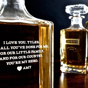 Valentine's Gift for Men Father's Day gift for him Personalized Whiskey Decanter SetA Personalized Gift, great Groomsmen Gifts image 4