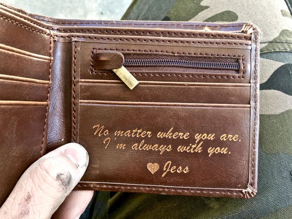 Personalized Mens Wallet Boyfriend Gift, Husband Gift, Anniversary Gift for  Him 