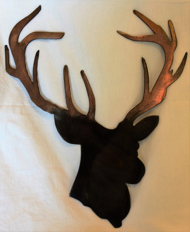 metal deer head wall hanging