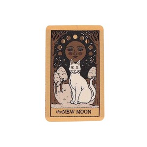 Tarot Aufnäher New Moon |  Tarot Aufnäher | Tarot Aufnäher | Katzen Aufnäher | Bügelbild | Boho Tarot Aufnäher | New Age Aufnäher