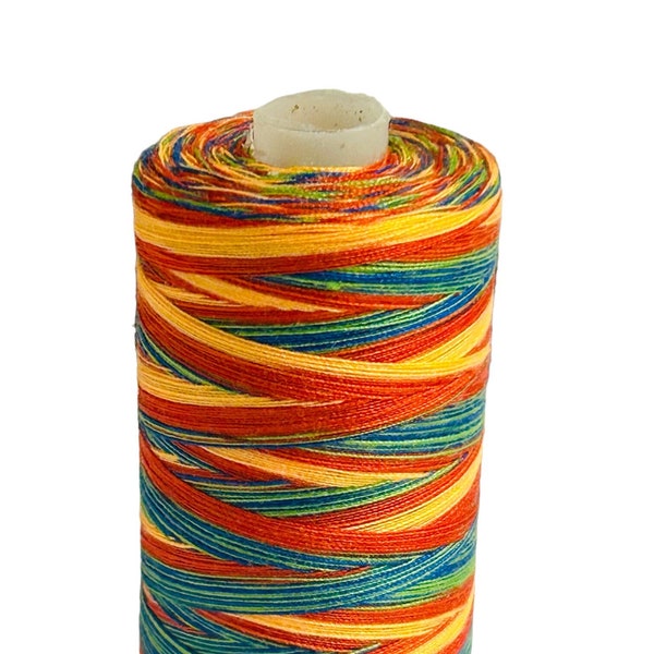 Multicolor Thread. Rainbow Thread. Sew All Polyester Thread Spool. 100% Polyester Thread. Variegated Thread. 1000 Yards