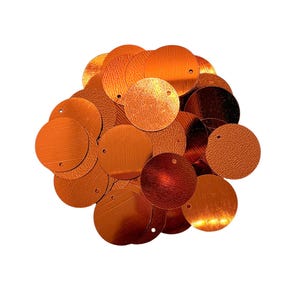 20mm Orange Flat Sequins: DIY Sewing, Crafts, Costume Supplies