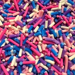 Polymer Clay Scheiben | 4 Color Mix Streusel für DIY Slime, Schlüsselanhänger, Nail Art | Harz Füllstoffe | Gefälschte Streudekore | Streuteile