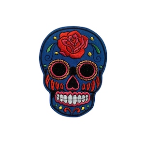 Day of the Dead Iron-on Applique. Skull Patch. Mexican Skull Patch Iron On Patch