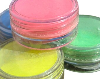Glow In The Dark Powder Pigments: UV Resin Crafts, 4 Colors
