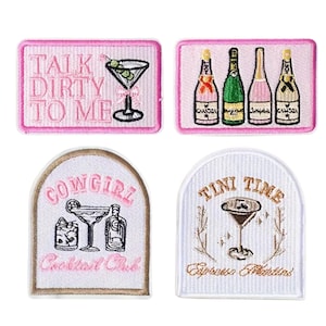 Pink Cowgirl Embroidered Patches | Western Iron-On Patches for Jackets, Hats & Bachelorette Parties | Bachelorette Party Patch