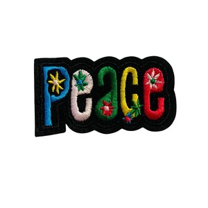 Peace Embroidered Iron-on Applique. Peace Iron On Patch. Peace Patch