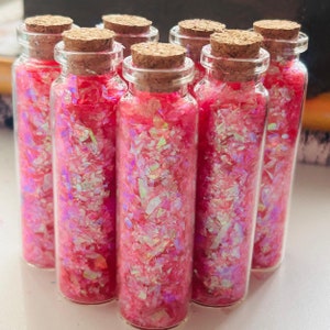 Pink Iridescent Flake Inclusions| Resin Jewelry Supplies | Works With UV Resin | Nail Art Supplies | Resin Fillers | Glitter Flakes