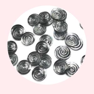 6mm Silver Spiral Sequins: Metallic Embossed, 1000 Pcs