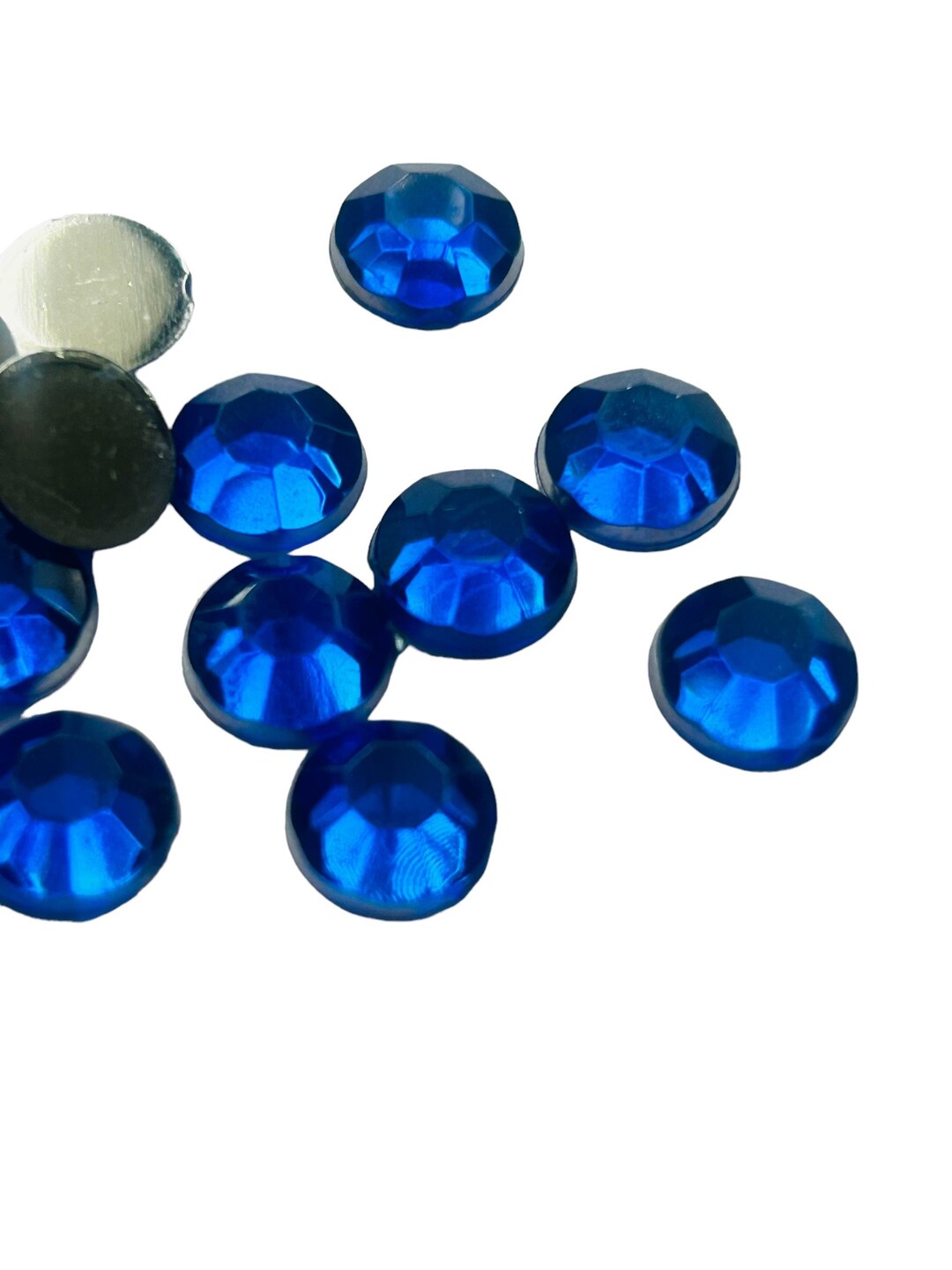 Small Blue Rhinestones Royal Blue Acrylic Rhinestones: 8mm Faceted Gems (150 Pc) - Etsy