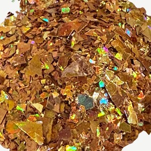 Gold Flakes Glitter: Jumbo Holographic Resin & Slime DIY
