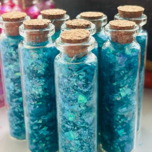Blue Iridescent Flake Inclusions | Resin Jewelry Supplies | Works With UV Resin | Nail Art Supplies | Resin Fillers | Glitter Flakes
