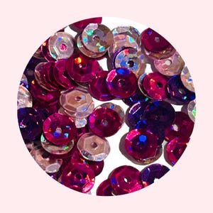 5 mm holografische roze mix cup pailletten: 1000 losse ambachtelijke versieringen