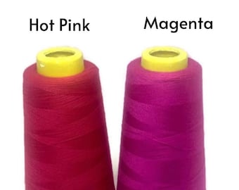 Rosa polyestersytråd: Magenta, ljusrosa och knallrosa, 1749 yards