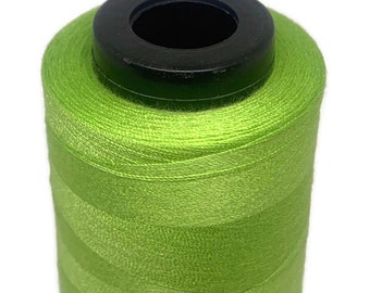 Lime Green Thread. Sew All Polyester Thread Spool. Lime Green 100% Polyester Thread. 1749 Yards
