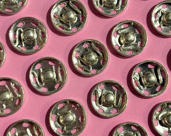 Sew-On Metal Snap Fasteners: Size #3 (35 Pcs) DIY Clothing Clasps