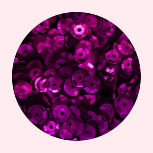 Donker fuchsia metallic cup pailletten: 5 mm knutselspullen (1000 stuks)