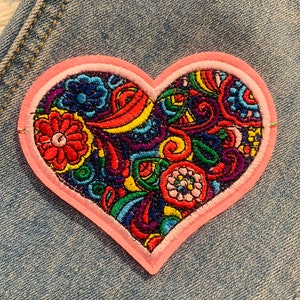 Heart Iron-on Applique. Heart Shaped Iron On Patch. Heart Patch. Clothing Patch.Heart Shape Patches