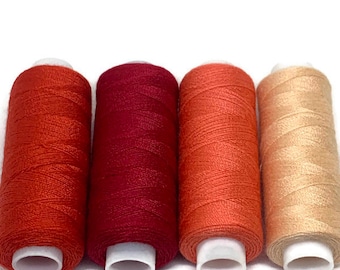 Red Polyester Thread Spool: 250 Yards, Sew All Thread