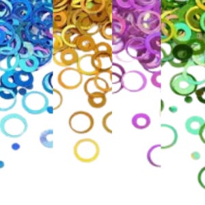Hollow Circle Glitter Sequins: 4mm PET Resin, Nail Art, Slime