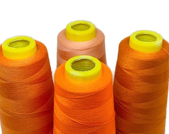 Orange Polyester Sewing Thread: 1749 Yards for Embroidery & Crafts