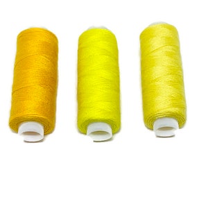 Yellow Polyester Thread Spool: 250 Yards