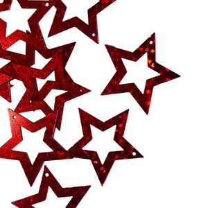 Star Sequins. Red Holographic Star Sequins. Star Paillettes. One Inch ...