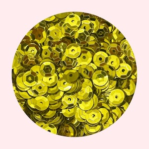 5mm Yellow Metallic Cup Sequins: Embroidery, Costume Design (1000pcs)