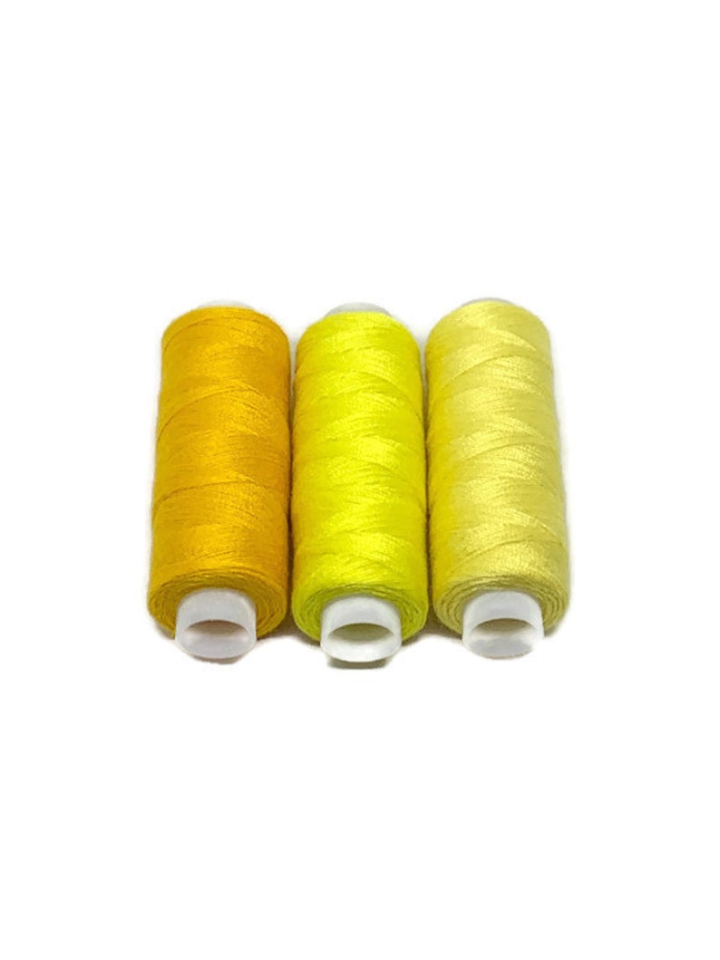 Yellow Thread. Light Yellow Polyester Thread Spool. Yellow - Etsy