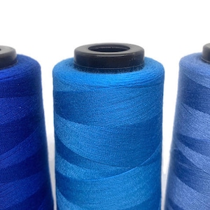 Royal Blue Polyester Thread Spool - 1749 Yards Sewing Notion, Sewing Supplies, Crafting Thread