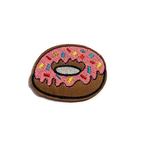 Embroidered Donut Iron-on Patch: Sweet Treat Applique