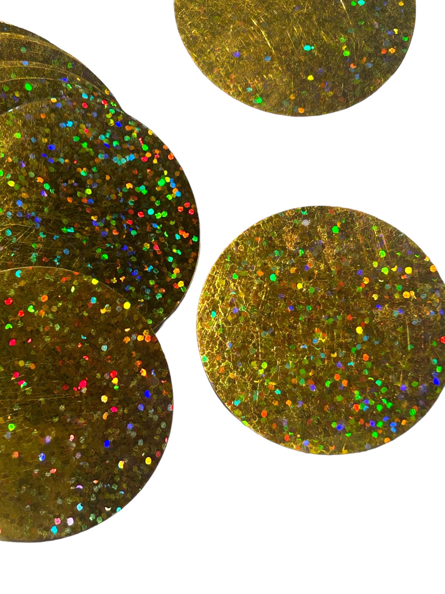 Extra Large 50mm Metallic Gold Sequins x 35