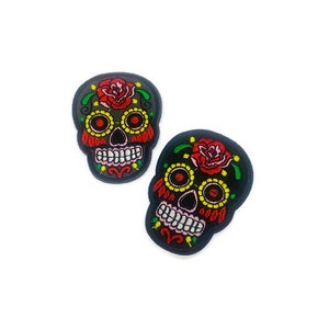 Day of the Dead Iron-on Applique. Skull Patch. Mexican Skull Patch Iron On Patch