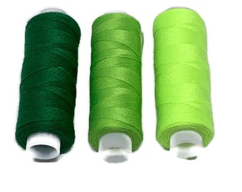 Green Thread. Sew All Polyester Thread Spool. Lime Green 100% Polyester Thread. 250 yards