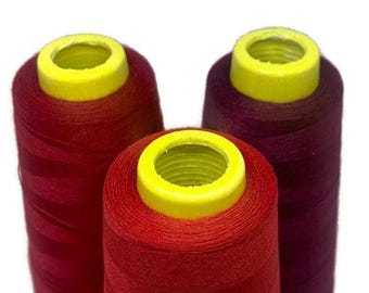 Red Polyester Sewing Thread: 40/2 Spool, 1749 Yards