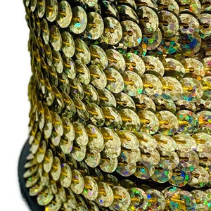 6 mm gouden holografische cup met pailletten – licht- en geelgouden opties | op maat gesneden voor kostuums, borduren en doe-het-zelf