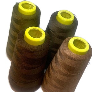 Brown Polyester Sewing Thread: 1749 Yards for Embroidery & Quilting