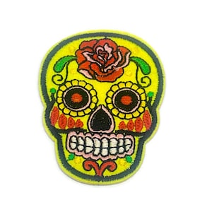 Day of the Dead Iron-on Applique | Skull Patch | Mexican Skull Patch Iron On Patch