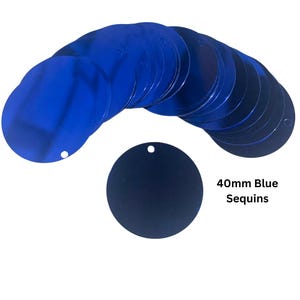 Royal Blue 40mm Sequins: Glossy Paillettes for Crafts & Costumes