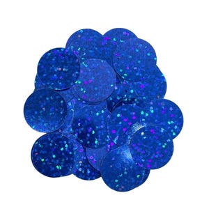 Blue Holographic Flat Sequins | 20mm Large Paillettes | Dance Costume & Festival Outfit