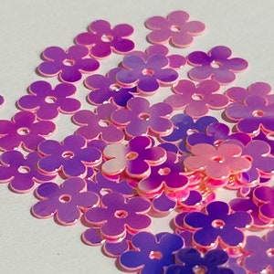 Iriserende roze bloempailletten: 7 mm AB pastelversieringen, 150 stuks