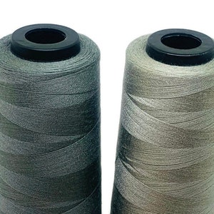 Sew All Polyester Thread Spool Gray 100% Polyester Thread  1749 Yards | Gray Thread | Light Gray Sewing Thread Long Lasting Polyester Thread