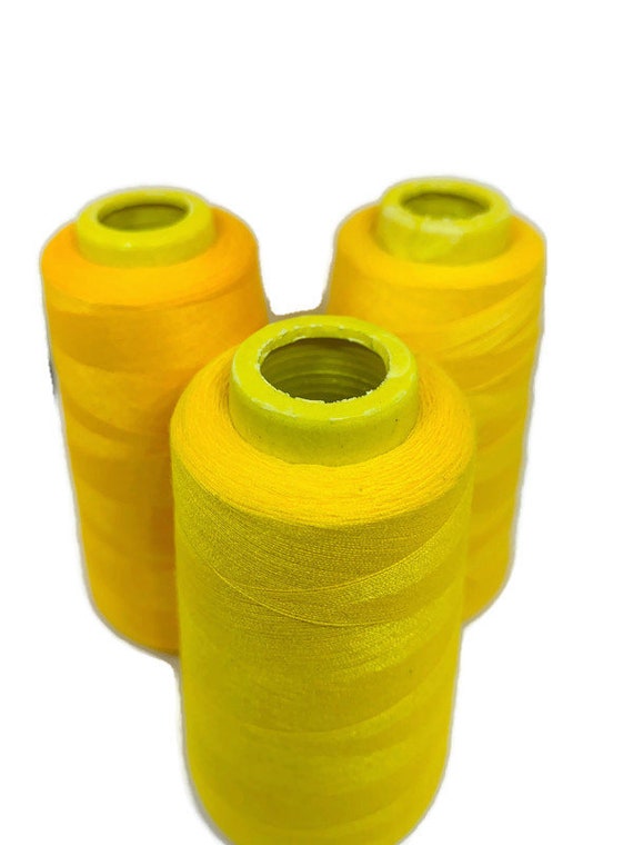 Yellow Polyester Thread Spool: 40s/2, 1749 Yards