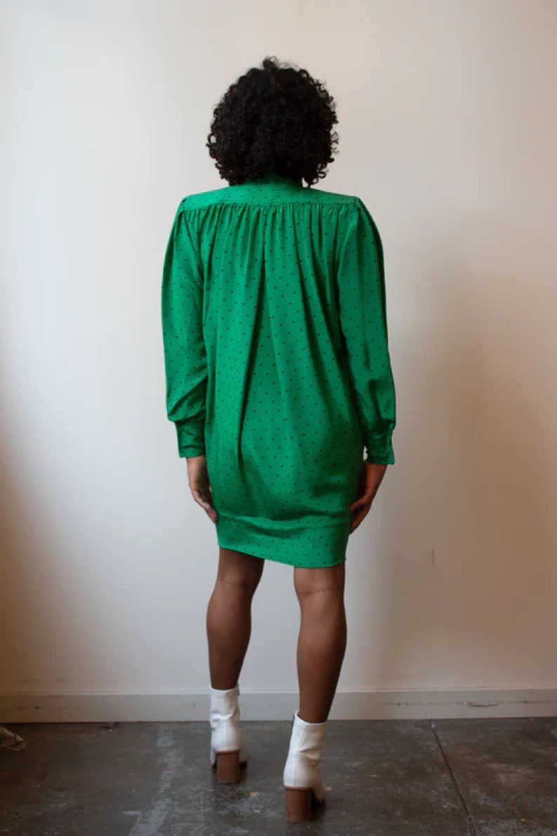Ungaro green printed silk dress image 4