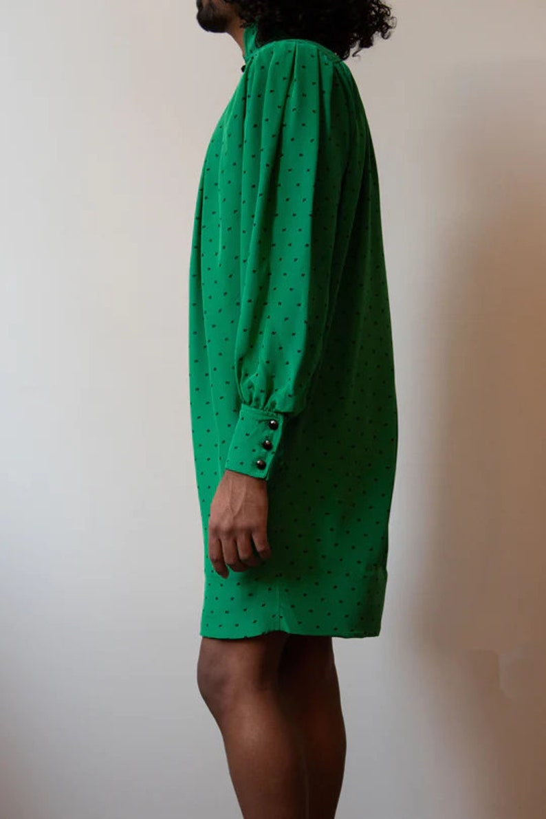 Ungaro green printed silk dress image 2