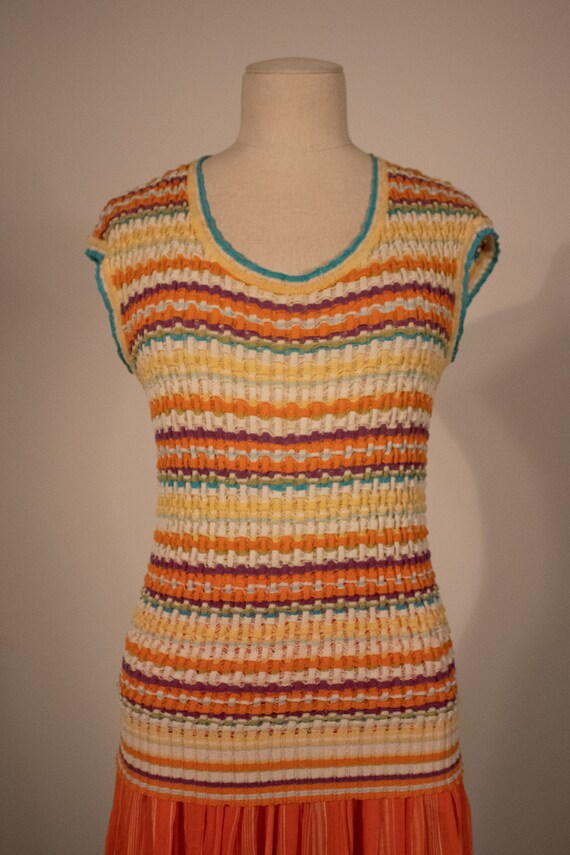 Missoni multicolor striped lightweight knit tank