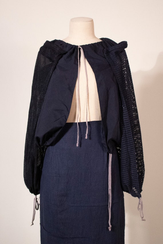 Comme des Garçons woven parachute cape