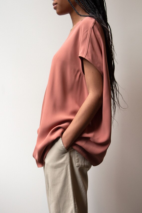 Rick Owens peach rayon-blend tunic - image 3