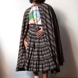 Early Vintage Norma Kamali brown striped ensemble